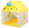 Ergocar Tipi Enfant Fille, Cabane Enfant Exterieur avec Boules Colorées, Confortable et Respirant Tipi Enfant, Tente de Jeu Enfant pour Filles et Garçons, Dream Castle Jaune T-1