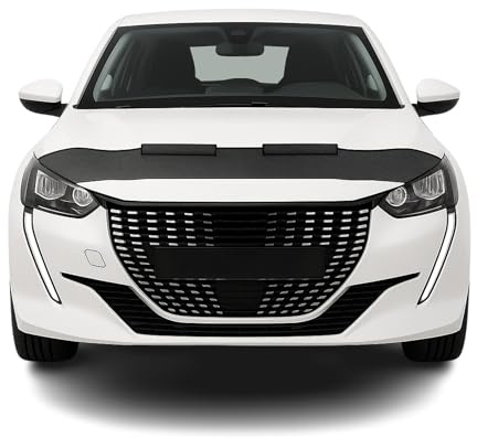 OMAC Haubenbra Steinschlagschutz Bonnet Bra kompatibel mit Peugeot 208 2019-2025 Carbon Halb