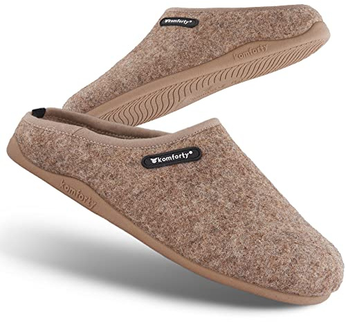 Komforty Hausschuhe Unisex (Beige, eu_footwear_size_system, adult, men, numeric, medium, numeric_42)