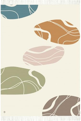 FRAAS Cashmink Kuschel-Decke - Tagesdecke - Überwurf - Wohndecke mit Stein-Design - Sustainability Edition - Flauschige Decke Größe 130 x 200 cm Naturweiß