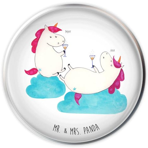 Mr. & Mrs. Panda Waschbecken Stöpsel Einhorn Sekt - Geschenk, Einhorn Deko, Einhörner, Waschbecken Stopfen, Beste, Unicorn, Ablaufgarnitur,