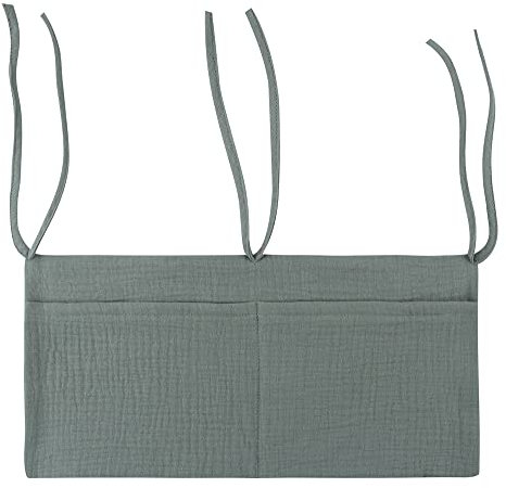 JAWSEU Babybetttasche Krippe, Hängen Aufbewahrungsbeutel Babybett Veranstalter mit 2 Taschen, Organizer Für Kinderbett Babybett, Zum Aufhängen Von Windeln Kinder Spielzeug