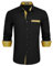 Enlision Hemd Herren Schwarz Langarm Business Hemden Regular Fit Mordern Hochzeit Hemd Männer Freizeithemd mit Tasche XL
