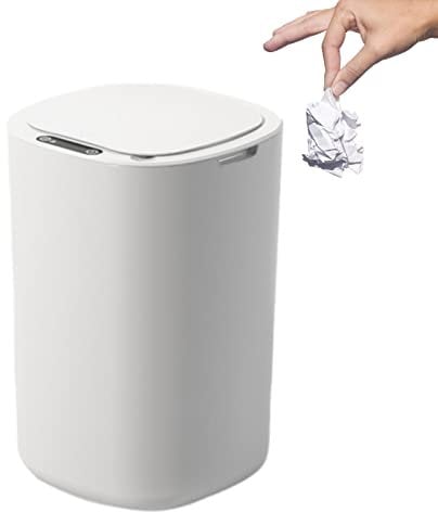 Rianpesn Auto Sensor Trash Can, 12L Touchless Bin for Garbage with Lid, Waste Can Dustbins for Kitchen, Bathroom, Bedroom, Offices, Living Room