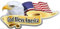 WildeBabsKLBT 11cm Hochwertiger Auto-Aufkleber Sticker Decal Autoaufkleber Aufkleber-Folie Wetterfest God Bless America Eagle See-Adler Flag Flagge Fahne F830
