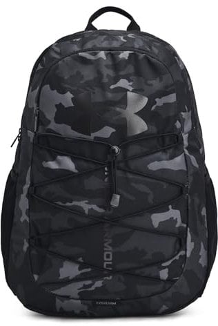 Under Armour Hustle Sport Rucksack, (023) Schwarz/Schwarz/Metallic-Schwarz, Einheitsgröße