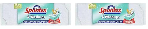 Spontex Washups Non Scratch Sponge Scourers, Pack of 8