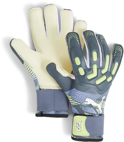PUMA Erwachsene FUTURE Pro Hybrid Torwarthandschuhe 9.5 Gray Skies Fizzy Apple Yellow