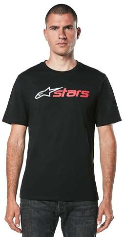 Alpinestars Herren T-Shirt Blaze 2.0 Csf Tee Kurzarmshirt für Männer mit Rundhalsausschnitt Schwarz/Weiß/Rot L