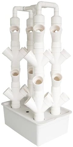 Torre di coltivazione verticale, sistema di coltivazione a torre idroponica, vasi per piantare 4 colonne con 32 verdure, torre per piante di verdure, per amanti del giardinaggio, erbe per coltivare