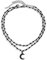 ARHZ 1 Stück Gothic Boho Y2K Mond Halskette, Stern Und Sonne Halskette, Gothic Halskette, Weihnachten Schmuck Geschenk Für Frauen, Goth Accessories, Y2K Accessoires, Gothic Schmuck(Schwarz)
