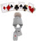 8 Stück Poker Brosche-Set,Brosche Spielkarten-Emaille,Hearts Spaten Revers Pin,für Kleidung Rucksäcke Schmuck Handwerk Dekor,Männer, Frauen, Tücher, Revers