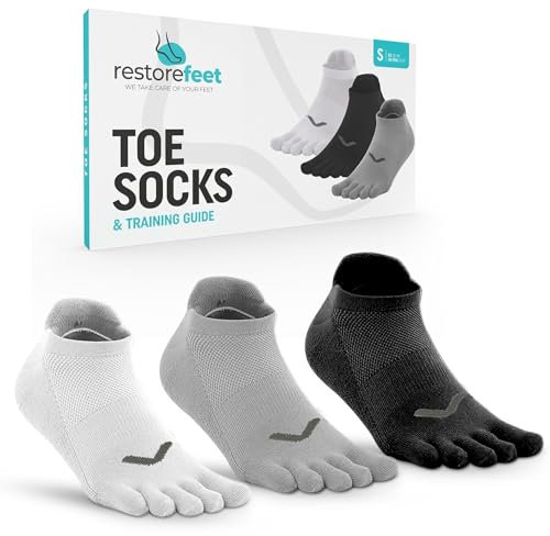 Chaussettes 5 Doigts Femme Homme Lot 3 Paires Chaussettes Sport Respirantes Barefoot Anti Ampoules Yoga Course Pieds Sensibles (FR/ES, Alpha/lettres, M, Taille normale, Taille normale, Multicolore)