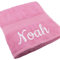 Handtuch Juist mit Namen oder Wunschtext Bestickt, personalisiertes Duschtuch, individuelles Badetuch, 100% Baumwolle, 50 x 100 cm rosa