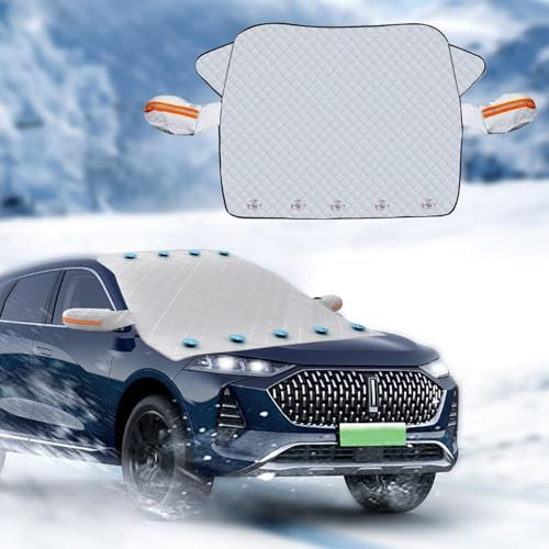 Générique Ayizhiniu Protege Pare Brise Givre, Voiture Couverture de Pare-Brise, Imperméable Bache Pare Brise Voiture, Pare Brise Voiture Repliable, Applicable à Protection Hivernale Voiture