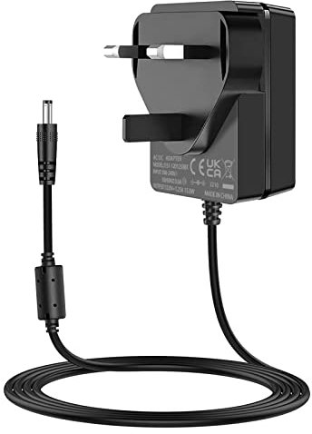 15W Charger Power Cable Replacement for Alexa Echo Dot Power Cord, for ECHO Show 5, Echo Pop, Echo Spot, Echo Dot 3rd / 4th Gen / 5th Gen, 12V Power Adapter with UK Plug Wire.