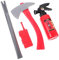 ifundom 1 Set Fire Fighting Toy Fireman Gear Pretend Fireman Axe Toy Fireman Cosplay Prop Fire Fighter Toy Simulation Fire Extinguisher Firefighter Accessories Fireman Pretend Play Plastic