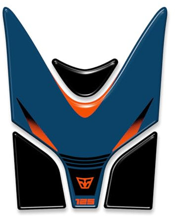 Resin Bike Aufkleber Motorrad Kompatibel Mit KTM Duke 125 2024. Schutz Grip Motorrad Tank-Schutzfolie vor Stößen und Kratzern. Aufklebersatz 3D-Harzklebstoff - Stickers Made in Italy