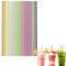 100Pcs Paper Straws for Craft,8 Inch 6mm Bore Biodegradable Disposable Straw,Wave Colored Paper Drinking Straws Coffee Juice Cocktail Straws for Birthday Wedding Baby Shower Party and DIY Decorations