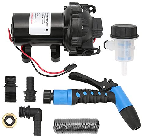 24V Water Pump, Marine Washdown Pump & RV Fresh Water Pump, 5.0GPM 70PSI Quiet Diaphragm Pump, Self-Priming DC Pressure for Boat, Yacht, Camper, Outdoor Shower & Deck Wash