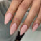 Dusty Pink Press On Nails - Short Almond Fake Nails With Glue - Natural Solid Color Medium Oval False nails - Reusable Acrylic Full Cover Stick On Nail For Women Girls DIY Nail Art Accessories