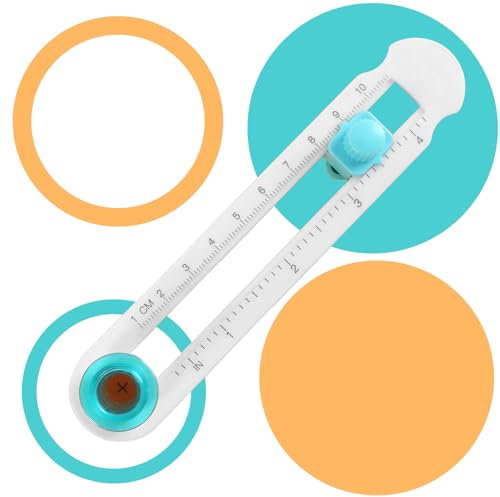 lomdung Cutter Circular Paper Trimmer Regolabile, Strumenti da Taglio Circolari da 2-20 CM, Tagliacarte Circolare per Cartoncini, Tagliacarte Scrapbooking, per Arti e Artigianato Fai-Da-Te