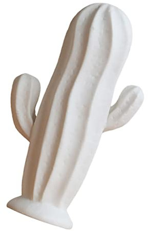JUMPLAWN 1Pieza Adorno de Cactus de Cerámica Blanca para Decoración Accesorio y Moderno para Oficina y