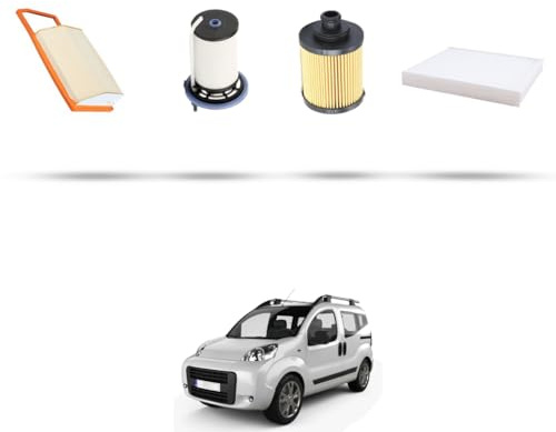 Kit tagliando 4 filtri compatibile con Fiat Qubo (225) 1.3 Multijet 16v 70kw dal 2010