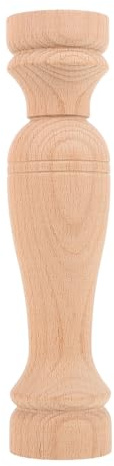 Supvox Unlackierte Holzsäule aus Massivholz 5x20cm Gedrechselter Römischer Holzpfosten für Schränke und Regale Vielseitiger Möbelpfosten zur Schrankverstärkung