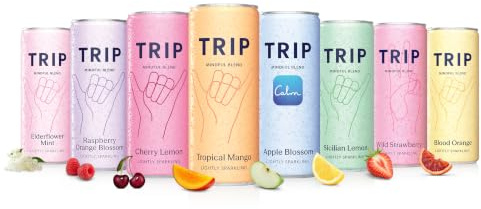 TRIP Calm Magnesium Drink, Sparkling Mocktail, Ultimate Sampler Mix, 12pack