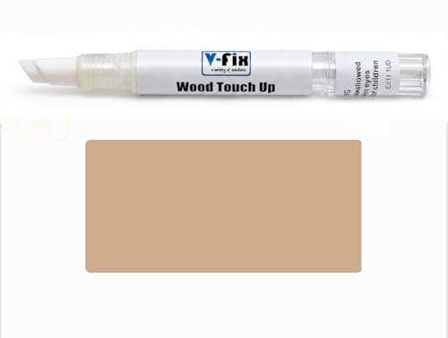 V-Fix Wood Furniture Repair Paint Pen, Tan | Touch Up Scratches, Chips & Scuffs, Tables, Chairs, Cabinets, Kitchen Cupboards, Wardrobes & Veneer, Matt Finish, 3ml