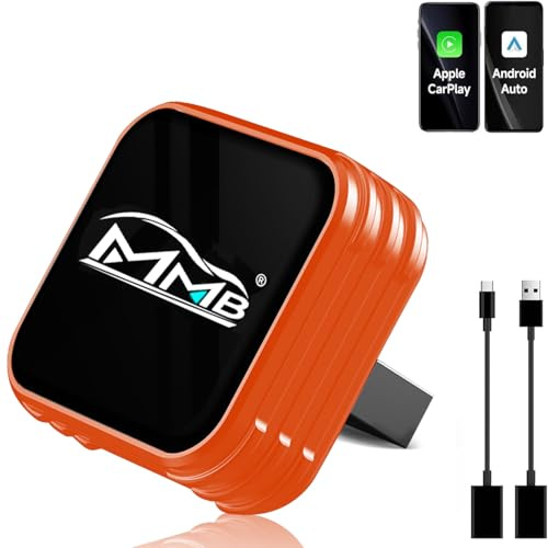 MMB CP-Ultra 2026 Wireless CarPlay Adapter, 2-in-1 for iPhone & Android Auto, Wi-Fi 6 + Bluetooth 5.4, Converts Wired CarPlay and Android Auto to Wireless CarPlay Plug & Play apple CarPlay Adapter