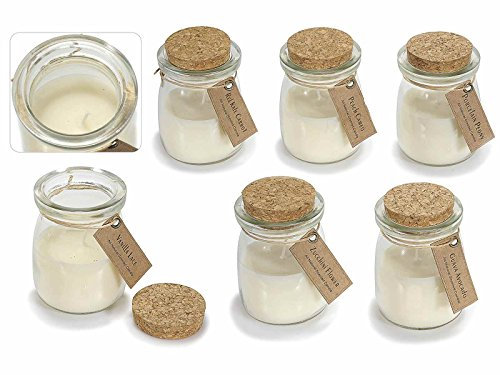 Bougies parfumées en pot de verre avec bouchon en liège