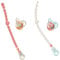 Baby Annabell 703021 Schnuller mit Clip in rosa oder Türkis, mit Schnullerkette, Farbe Nicht frei wählbar.