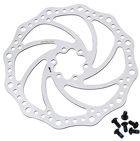 Bynccea 140mm 160mm 180mm 203mm Bike Disc Brake Rotor with 6 Bolts Fit for Road Mountain Bike BMX MTB