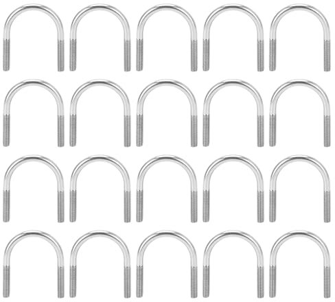 20 M6x33 Acero Inoxidable 304 Pernos En U, Pernos Redondos En Forma De U Sujetadores, Piezas De Maquinaria, Piezas De Maquinaria, Herramientas De Hardware De Construcción Para Tuberías, Automoción
