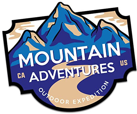 Finest Folia Nature Aufkleber Outdoor Abenteuer Wandern Bergsteigen Camping Sticker für Gitarre Laptop Auto Fahrrad Wasserflasche wetterfest R181 (10 Moutain Adventures)