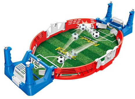 ZHUYAO Tischkicker Table Football Tischfußball Games, Der Tischfußball Spaß für die Doppelt Tragbarer Leichter Tischfußball Fußball Spielzeug Geschenke für Kinder Junge Slingshot Spielzeug