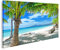 islandburner Bild auf Leinwand Strand Palmen Weißer Sand Karibik Bilder Wandbilder Poster
