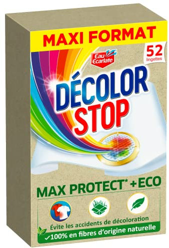 Decolor Stop Max Protect Eco x52 Lingettes – Lingettes Anti-Décoloration – Permet de mélanger les couleurs