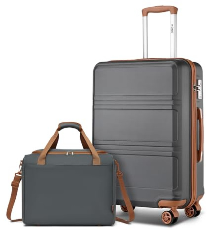 KONO Mittelgroß Koffer Set Mit Reisekoffer Und Ryanair Reisetasche 40x30x20 | Leichte Trolley Koffer, Sicheres TSA Schloss, Leise Rollen, Praktische Ordnung, Ideal Für Geschäftsreisen Und Urlaub
