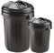 Pluto Packaging Black Large Heavy Duty Shatterproof 80 Litre Capacity Plastic Outdoor Rubbish Bin With Lid (2)
