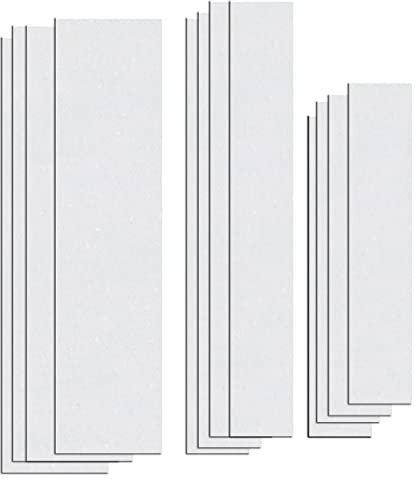 12pcs Cat Scratching Manicure Strips - Nail File for Cats Scratch Liner for Litter Box Furniture Door Floor 12pcs Peel Stick Scratching Sandpaper (Clear)