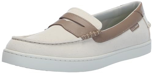Cole Haan Herren Nantucket Penny Txt Slipper, Natürliches Segeltuch/Dk Latte/Elfenbein, 46 EU