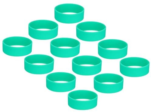 PATIKIL Elastic Sublimation Tumblers Holder Ring Bands, 12 Pcs Silicone Heat Resistant Sublimation Paper Wrap Ring for 20Oz Tumbler for DIY Craft Green