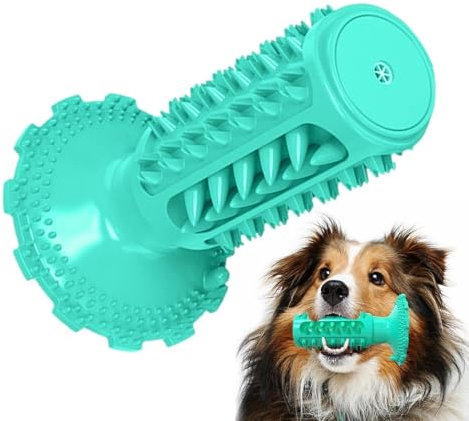 Anulely Giocattolo per la pulizia dei denti per cani, giocattolo per lavarsi i denti e scricchiolare i cani con ventosa | Prodotti per la cura dei denti per la casa, clinica veterinaria, negozio di