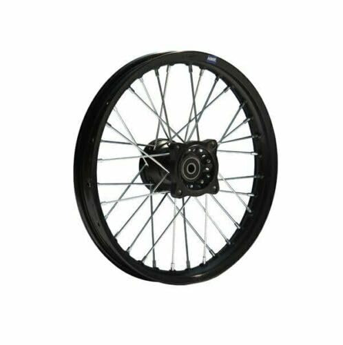 HMParts Stahl Felge 17 Zoll vorne Schwarz Geeignet für fast alle Modelle mit 12 mm Achse Dirt Bike, Pit Bike, XMOTOS, MotoCross