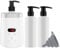 JOJOCOSMO Chauffe-huile de massage avec deux distributeurs de bouteilles d'huile, chauffe-bouteille de lotion, avec lampe d'ambiance dégradée et entonnoir,pour salon de massage à