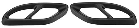 Silriku Matt Schwarz Auto Hinten Dual Auspuffrohr Stick Abdeckungen Auto Auspuffblende für C GLC W205 X253 2015-2018, 500236094
