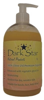 Natural Liquid Soap FRAGRANCE FREE Pure Olive Oil With Added Glycerine. For Dry Skin/Hands/Face/Body/Hair REFILLS AVAILABLE. Hand made in UK.